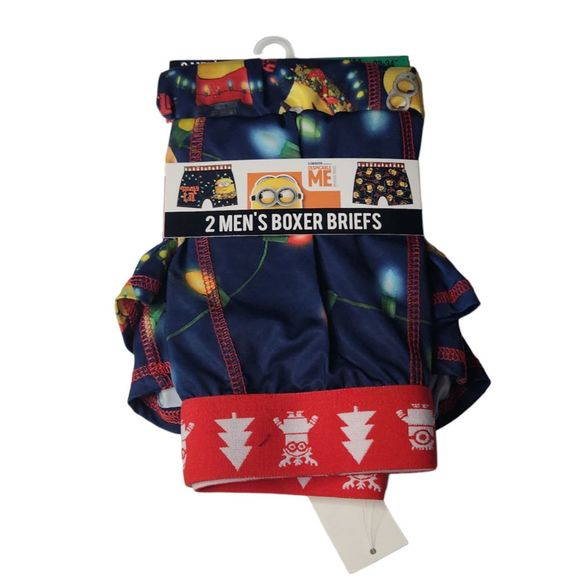Despicable Me Holiday Christmas Men's Boxer Briefs - Picture 1 of 2